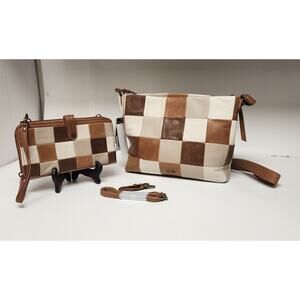 Thesak Melrose Tob Patch Vintate Finished Leather Crossbody Bag-Crossbody Wallet